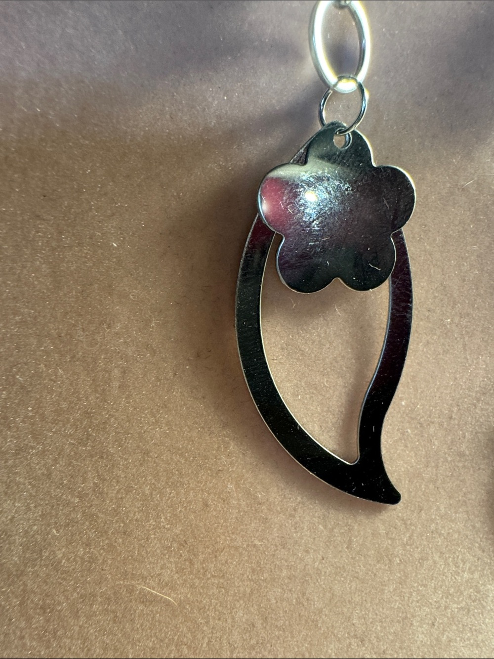 Hand Crafted Silver Floral Dangle Earrings 4” long - Picture 2 of 5